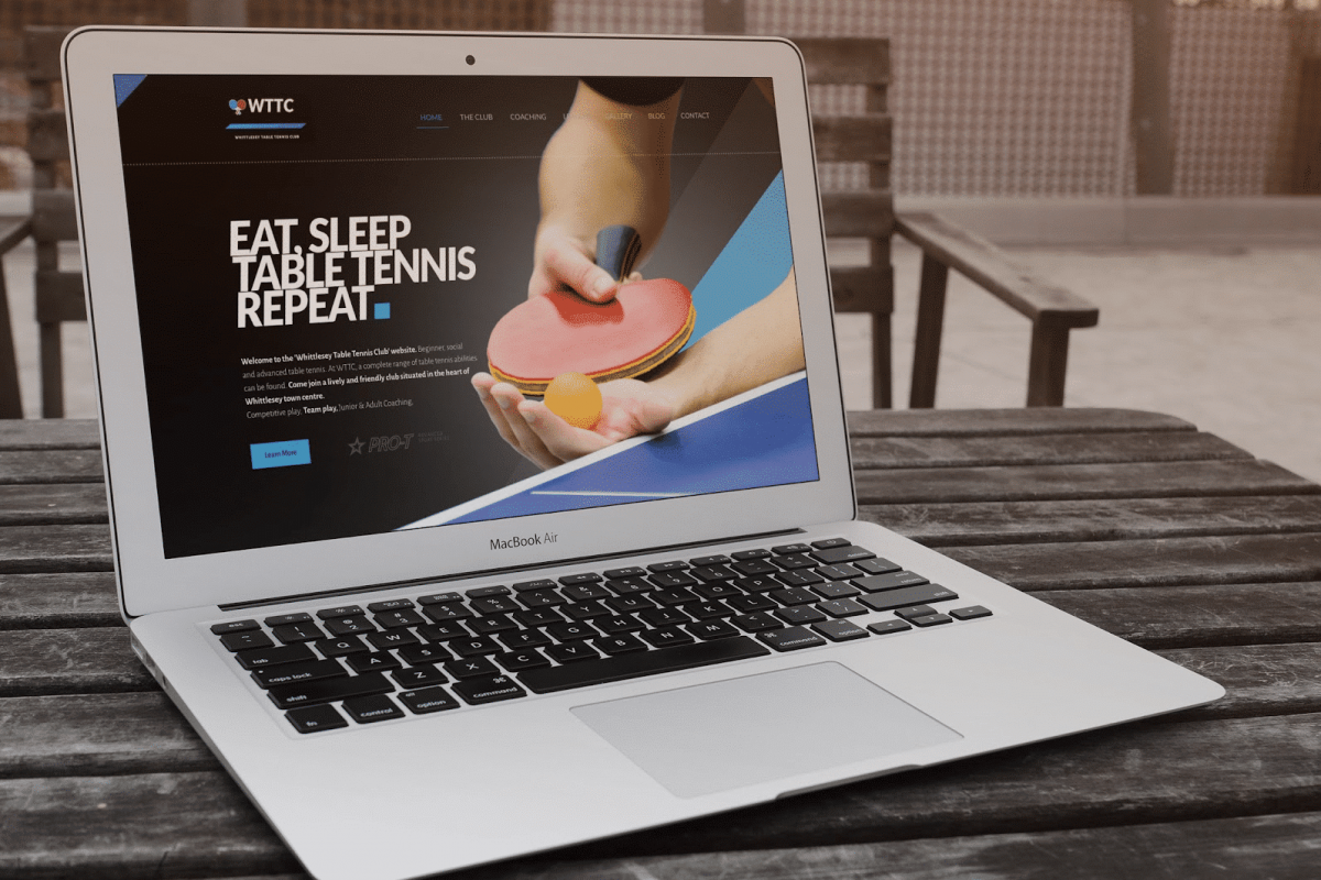 Table Tennis Club Website Design